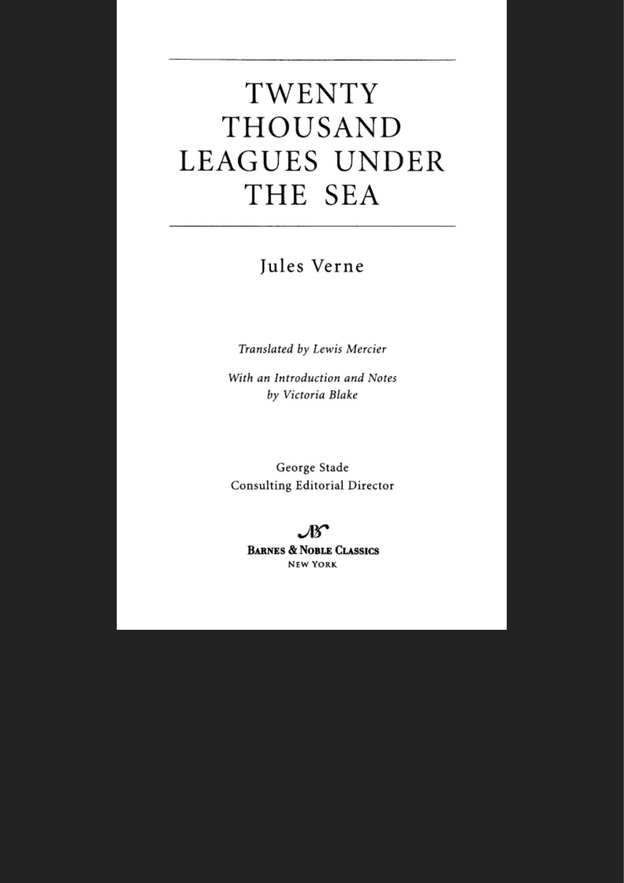 Twenty Thousand Leagues Under the Sea