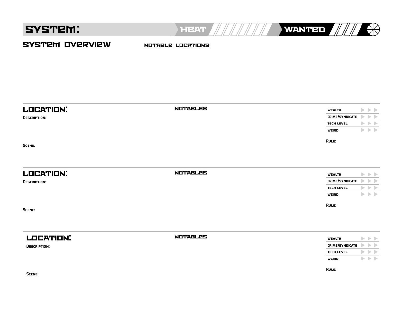Blank System Record